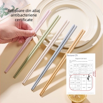 Bețișoare din aliaj, rezistente la temperaturi înalte, pentru uz casnic, un set per persoană, colorate, stil japonez minimalist