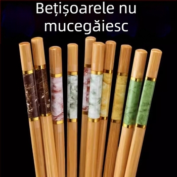 Bețișoare din bambus de înaltă calitate pentru uz casnic, lungi, rezistente la temperaturi înalte, antibacteriale, antialunecare, anti-mucegai, stil Chinezesc