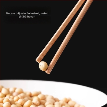 Chopsticks de unică folosință din bambus, fără vopsea sau ceară, ambalate individual pentru take-away și restaurante fast-food, pentru uz casnic și comercial, biodegradabile
