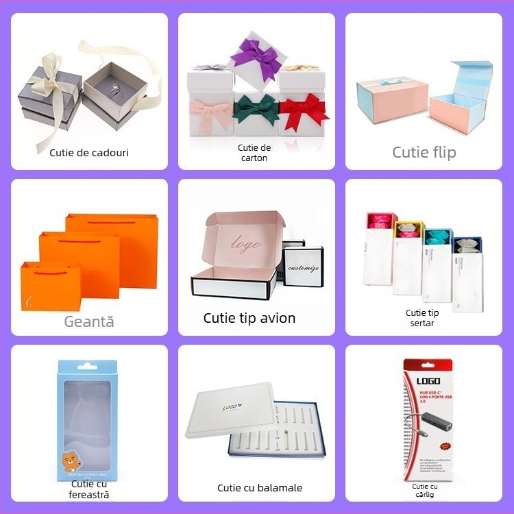 Cutie de ambalaj cu fereastră PVC pentru căști cu fir — cutie colorată, stil avion, producție în loturi mici