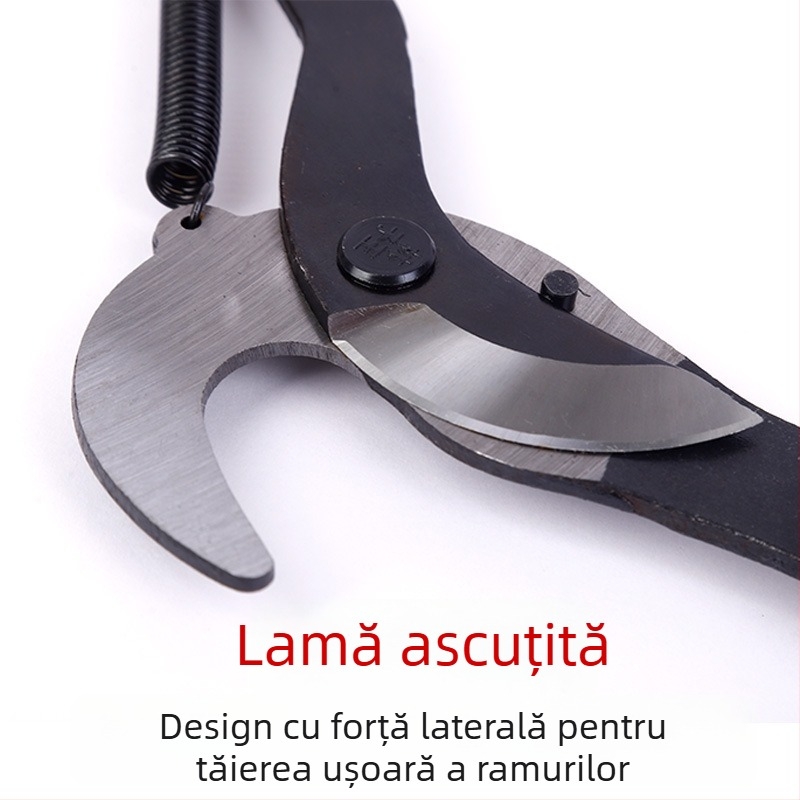 Aoye Tăietor Telescopic pentru Ramuri, pentru Recoltarea Fructelor, Fierăstrău pentru Ramuri Înălțate și Foarfă de Grădină