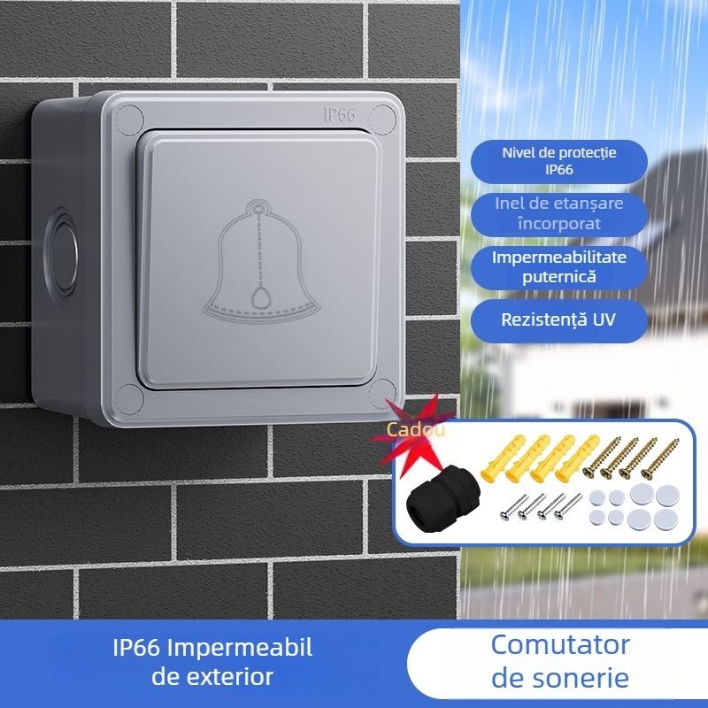 Cutie externă impermeabilă pentru întrerupător cu buton, panou rezistent la ploaie pentru control unic/dublu, montaj pe perete, alimentare industrială