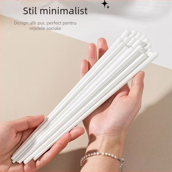 Bețișoare din ceramică pentru uz casnic, de înaltă calitate, rezistente la mucegai, la temperaturi înalte, ușor de curățat, porțelan alb.