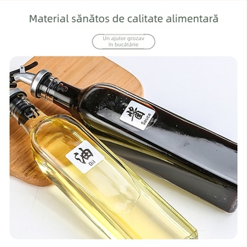 Set din sticlă pătrată pentru ulei, sare, sos și oțet – bucătărie