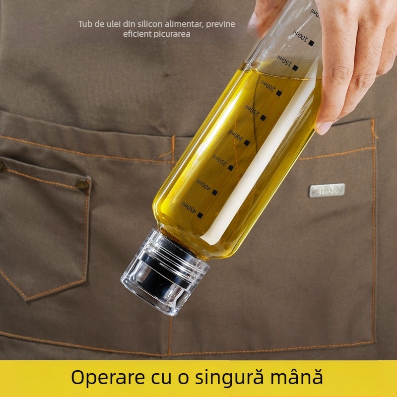 Sticlă de ulei pentru bucătărie, stil japonez, cu capac sigilat – pentru sos de soia, oțet, miere și ulei de susan, fără picurare, pentru exterior