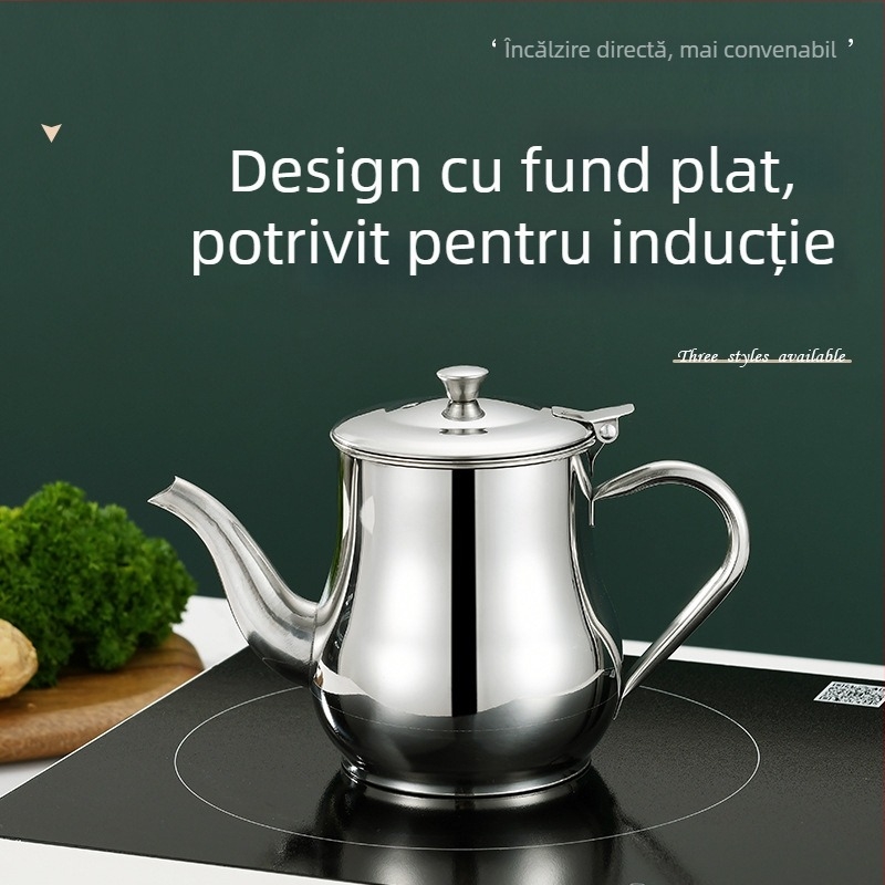 Recipient din oțel inoxidabil pentru ulei cu filtru, separator de ulei, rezervor de stocare a uleiului și recipient multifuncțional pentru condimente cu filtru