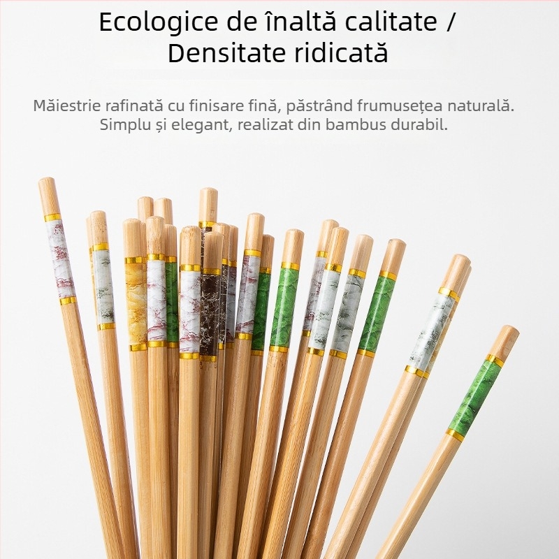 Bețișoare de bambus cu model marmorat, de înaltă calitate, rezistente la mucegai, la temperaturi ridicate, antialunecare, din lemn natural