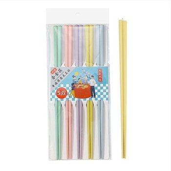 Bețișoare de mâncare din aliaj, nuanțe pastel Macaron, design octagonal, rezistente la temperaturi înalte, antiderapante, împotriva mucegaiului, câte o pereche pentru fiecare persoană