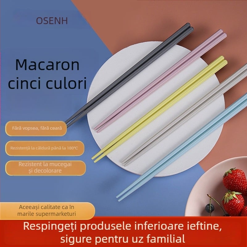 Bețișoare hexagonale din aliaj, în nuanțe pastel macaron, design modern minimalist, pentru uz casnic și hotelier