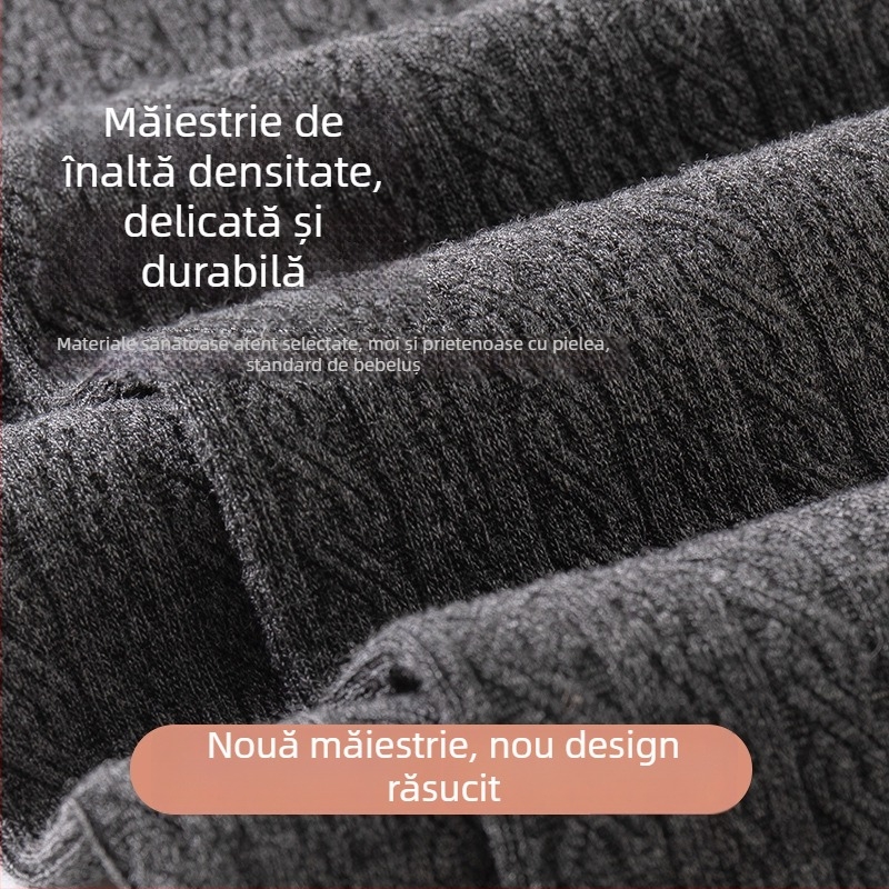 Colanți groși cu fleece pentru iarnă, albi