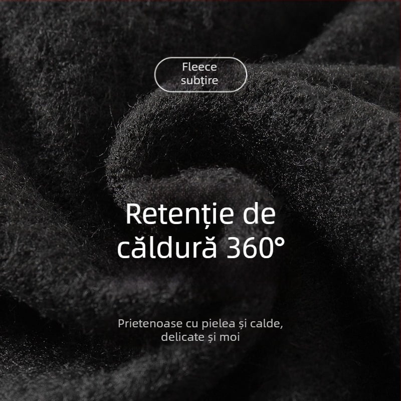 Colanți groși cu fleece pentru iarnă, albi