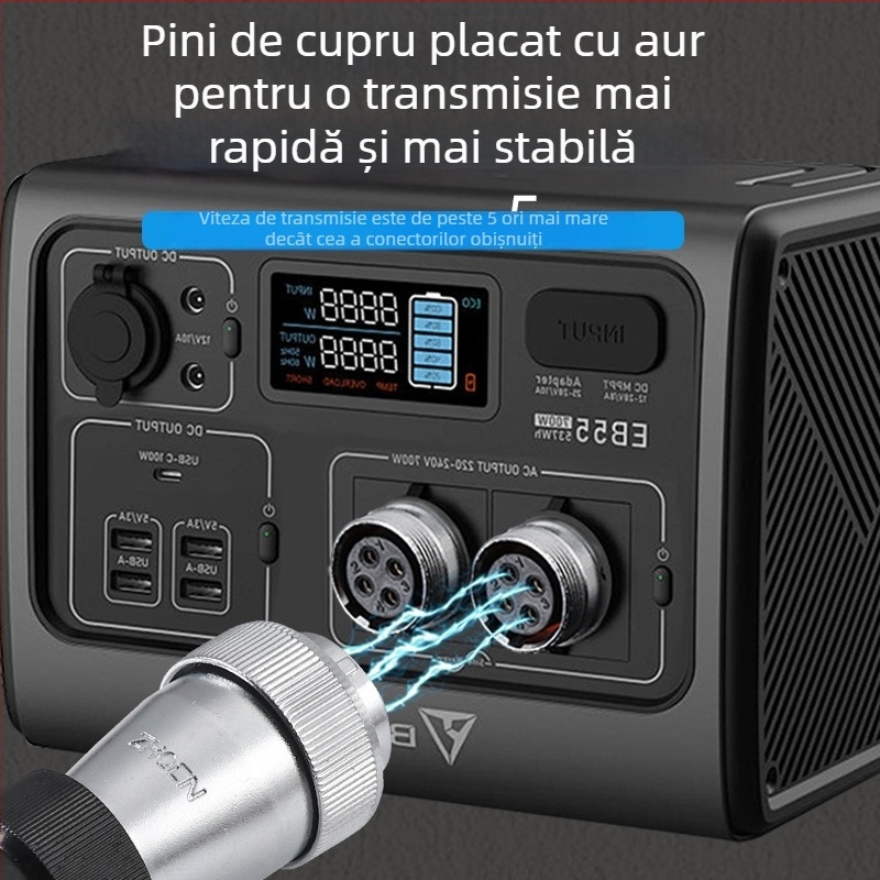 Conector aeronautic industrial etanș WF_HF16, conector electric, 2-3-4-5-7-9-10 nuclee, tip piuliță TN+ZM