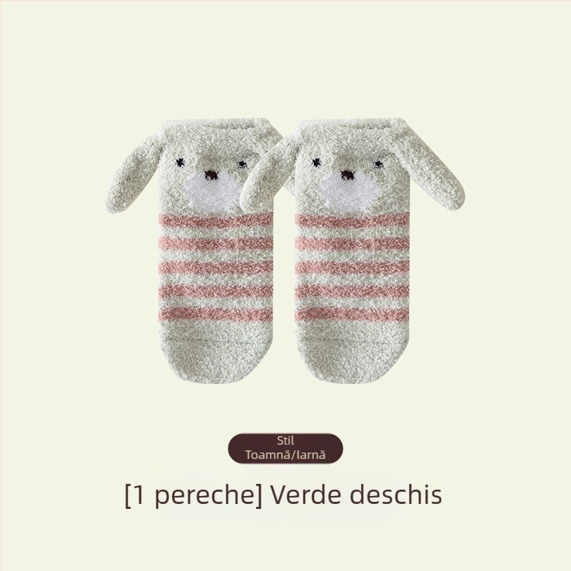 Șosete de iarnă pentru bebeluși, căptușite cu velur, groase, șosete antiderapante pentru interior, pentru nou-născuți și copii mici