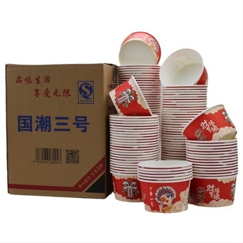 Vasuri de unică folosință din hârtie, stil chinezesc pentru picnic, cutie de camping, logo personalizat