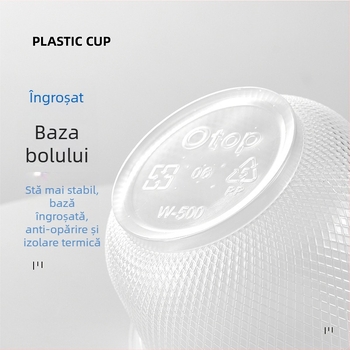 Bol de plastic de unică folosință, 500 ml, cu plasă transparentă, pentru uz casnic