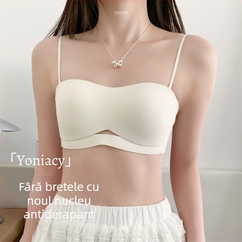 Bustier femei fără bretele, anti-alunecare, invizibil, fără cusături, design tub-wrap