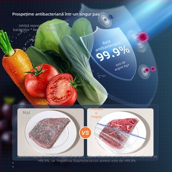 Acoperire din plastic pentru folie alimentară, cu margine elastică, de unică folosință, pentru boluri și farfurii – conservarea resturilor de acasă