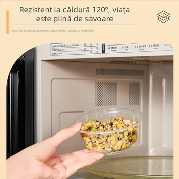 Miaojie bol de plastic termorezistent, de unică folosință, rotund, 330 ml