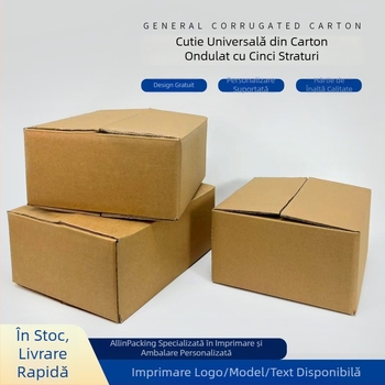 Cutii de mutat din carton kraft cu cinci straturi, rezistente, galbene, dimensiuni 31x31x16 cm; 38x34.5x17.5 cm; 43x32.5x17.5 cm