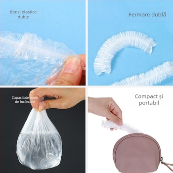 Capace elastice de folie alimentară pentru frigider, fără rupturi, de unică folosință, de calitate alimentară, pentru frigider, protecție împotriva contaminării încrucișate, acoperire pentru vase, personalizabile