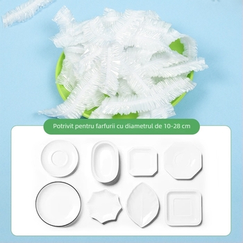 Capace elastice de folie alimentară pentru frigider, fără rupturi, de unică folosință, de calitate alimentară, pentru frigider, protecție împotriva contaminării încrucișate, acoperire pentru vase, personalizabile