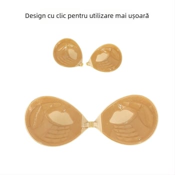 Paduri silicon pentru sutien cu imprimeu buze, groase, închidere frontală, respirante, suport pentru palmă, model invizibil