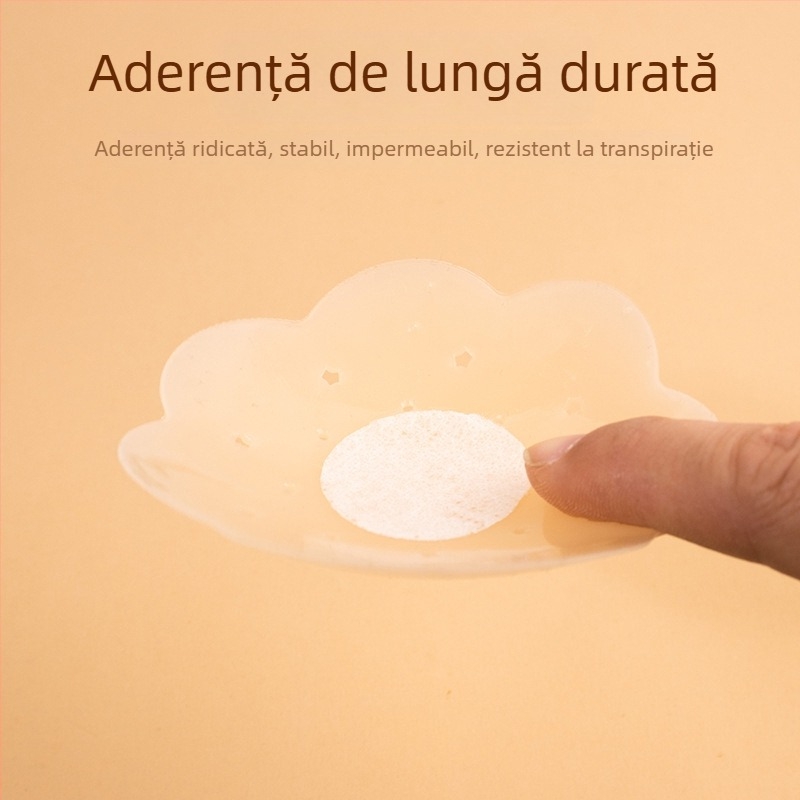 Patch de silicon pentru sâni, în formă de floare de prune, respirabil, fără cusur, ultra-subțire, acoperire invizibilă a areolei