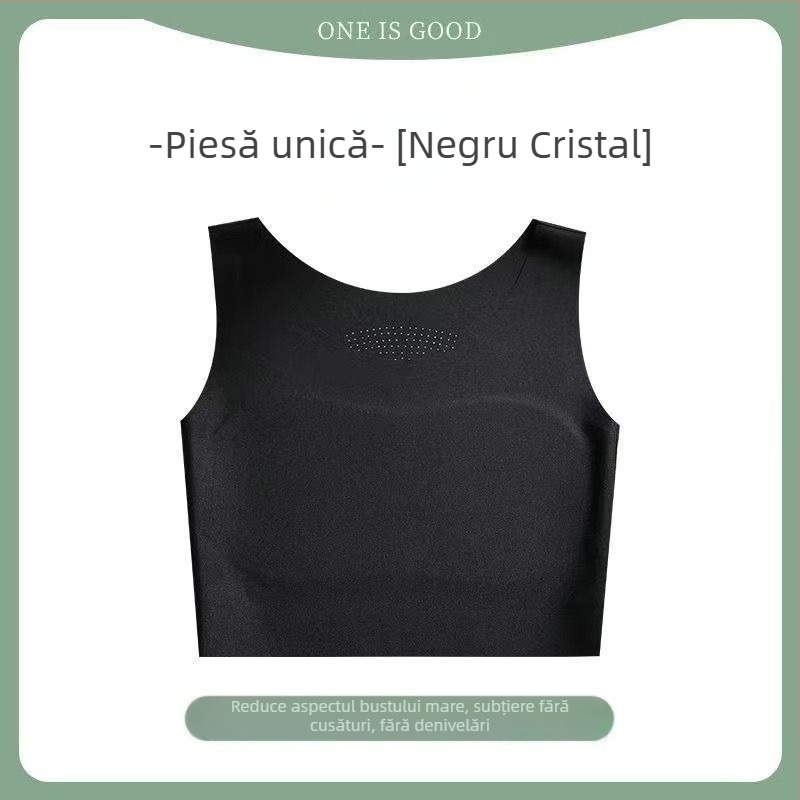 Bustier fără cusur, cu reducere naturală a cupelor, potrivire invizibilă, bretele late, bandeau confortabil, spate respirabil, absorbția transpirației
