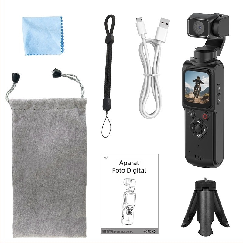 4K cameră de acțiune portabilă cu gimbal de buzunar pentru călătorii și vlog, personalizabilă