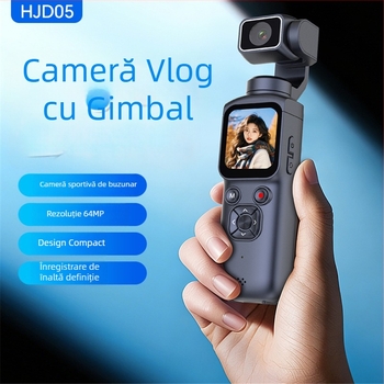 M05 HD Cameră digitală pentru sport cu gimbal de buzunar, urmărire facială inteligentă, înregistrare în exterior, Vlog și călătorii