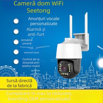 Seetong cameră WiFi pentru supraveghere – cameră wireless de rețea cu funcție de alarmă și înregistrare pe telefon