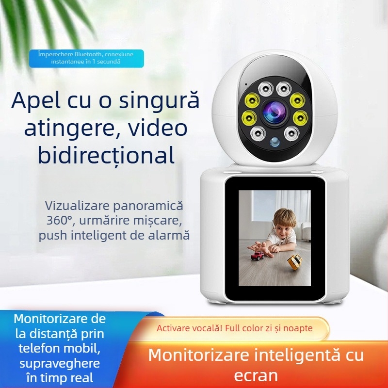 Cameră bidirecțională de supraveghere video, apel cu un singur buton și intercom vocal, monitor HD inteligent pentru îngrijirea persoanelor vârstnice și a copiilor