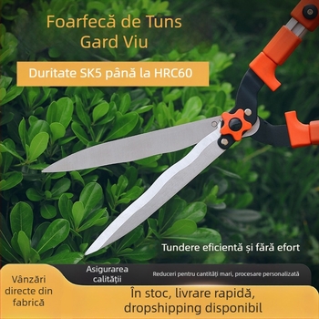 Foarfă telescopică pentru gard viu și unelte de grădină, uz casnic, tăierea gazonului, a florilor și a crengilor, design pliabil
