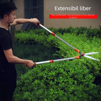 Foarfă telescopică pentru gard viu și unelte de grădină, uz casnic, tăierea gazonului, a florilor și a crengilor, design pliabil
