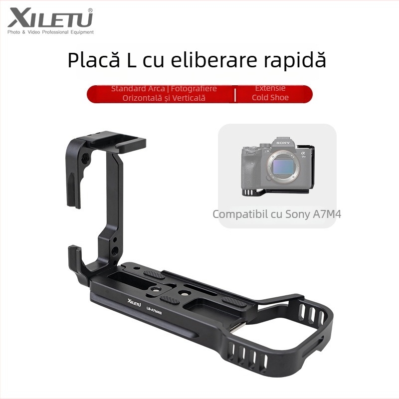 Generația a doua Joy Tu placă în formă de L, cu eliberare rapidă, pentru filmare orizontală și verticală, extensie pentru baza de cadru cu cage și cap pan-tilt