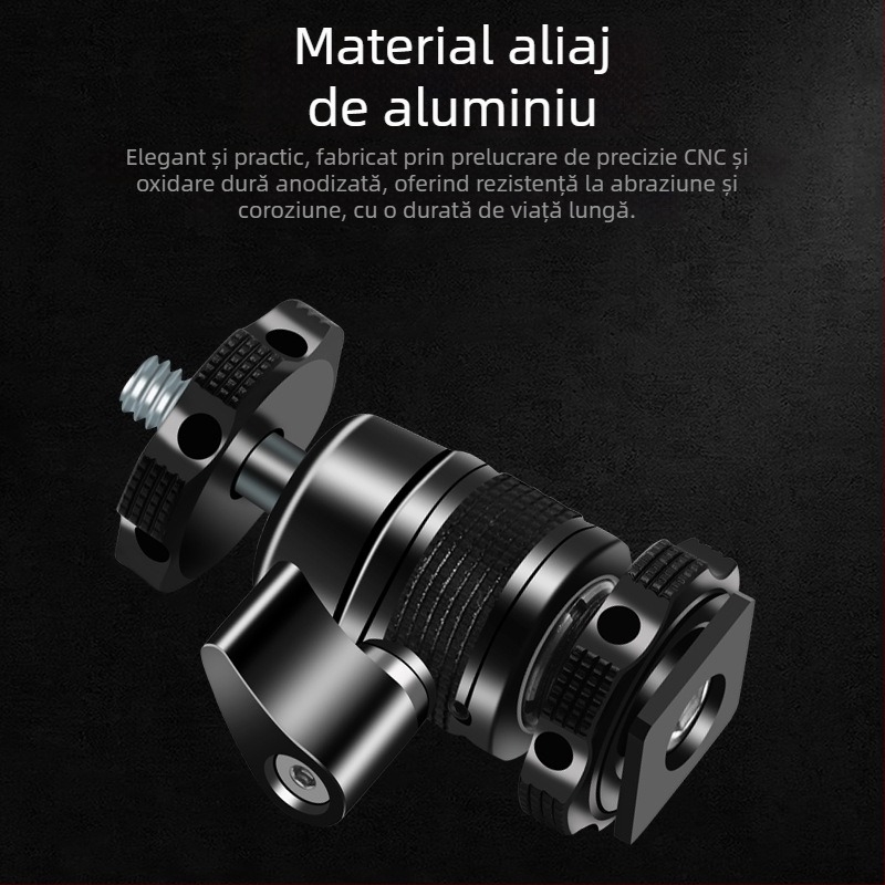 Montură metalică mică cu suport rece și cap de bilă universal, suport monitor pentru cameră DSLR și accesorii pentru cușcă de cadru