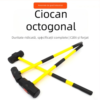Ciocan balant octagonal cu mâner antișoc – greu, rezistent la explozii, ciocan din oțel pentru piatră