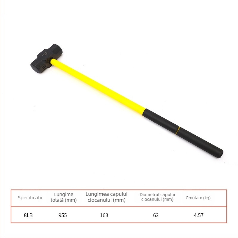 Ciocan balant octagonal cu mâner antișoc – greu, rezistent la explozii, ciocan din oțel pentru piatră