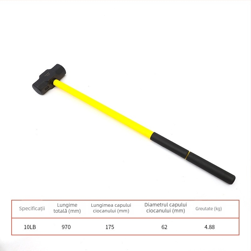 Ciocan balant octagonal cu mâner antișoc – greu, rezistent la explozii, ciocan din oțel pentru piatră