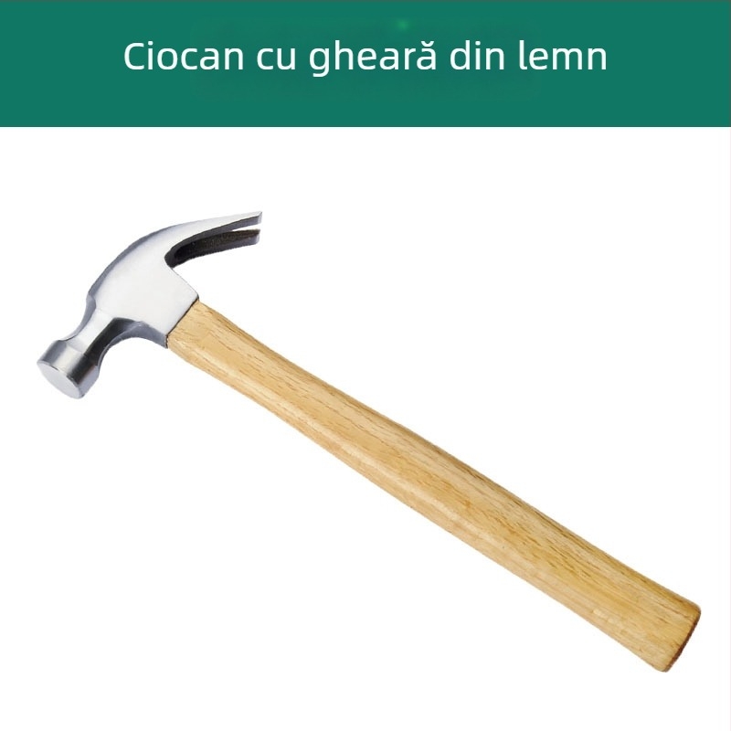 Ciocan octogonal cu mâner din lemn, capac din oțel carbon, rezistent la șocuri, 0.25/0.5/0.75 kg