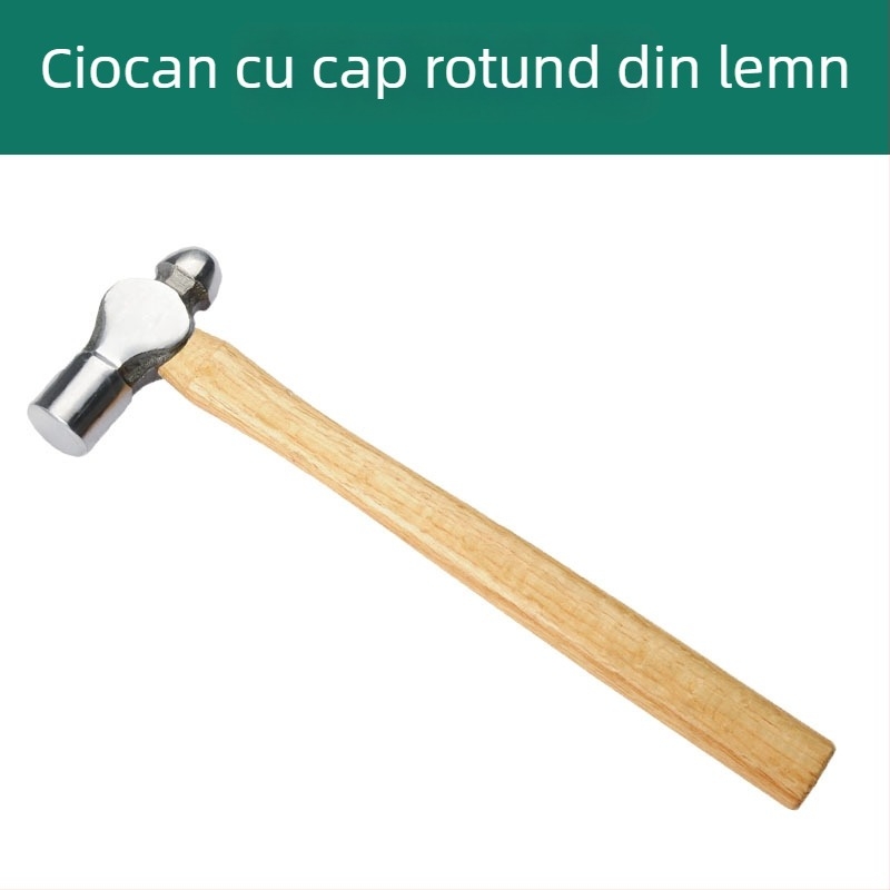 Ciocan octogonal cu mâner din lemn, capac din oțel carbon, rezistent la șocuri, 0.25/0.5/0.75 kg