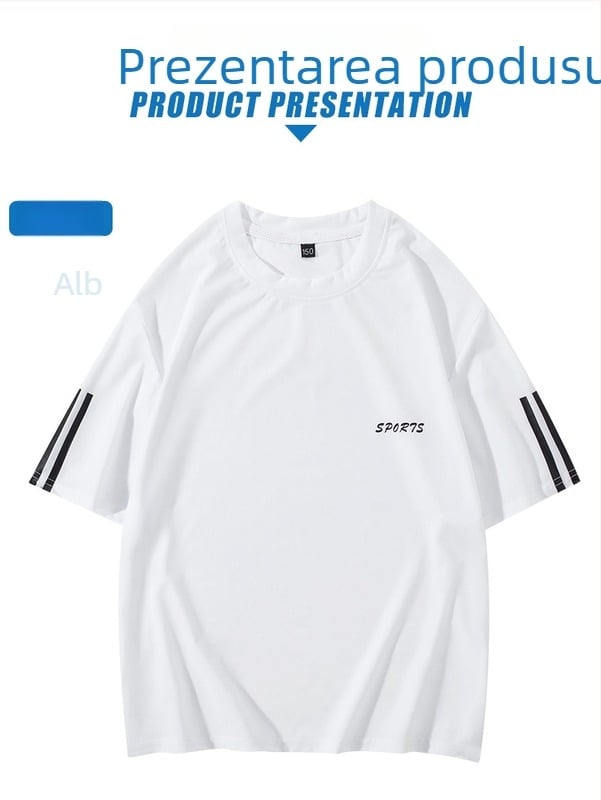 Tricou pentru copii din ice silk, uscare rapidă, respirabil, mâneci scurte, vară