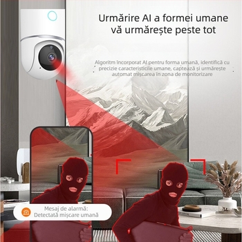 Tuya AI Cameră Smart Home Wi-Fi PTZ pentru Supraveghere