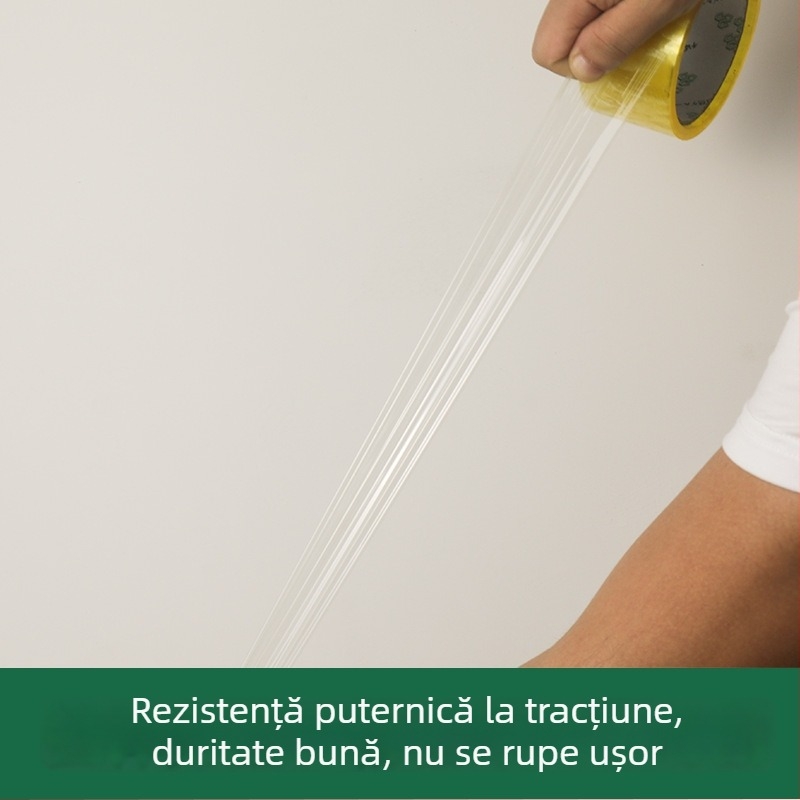 Bandă de ambalaj transparentă pentru sigilarea coletelor, lățime 55 mm, lungime 100 m, grosime 1,6 mm, BOPP, adeziv pe bază de apă