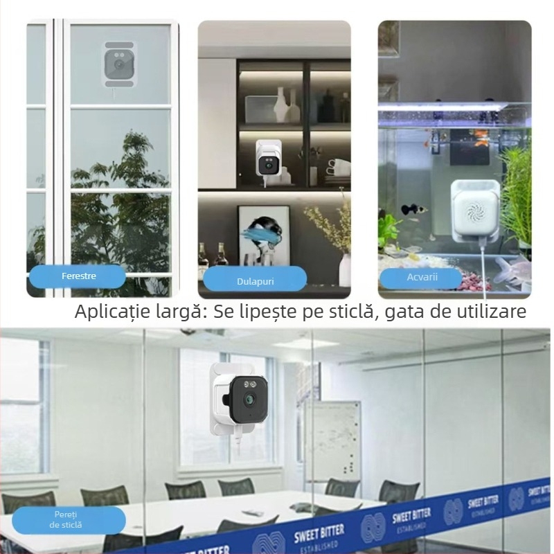 Cameră WiFi HD pentru casă, vizualizare în culori pe timp de noapte, cameră IP de interior cu acces de la distanță prin telefon, monitorizare acvariu