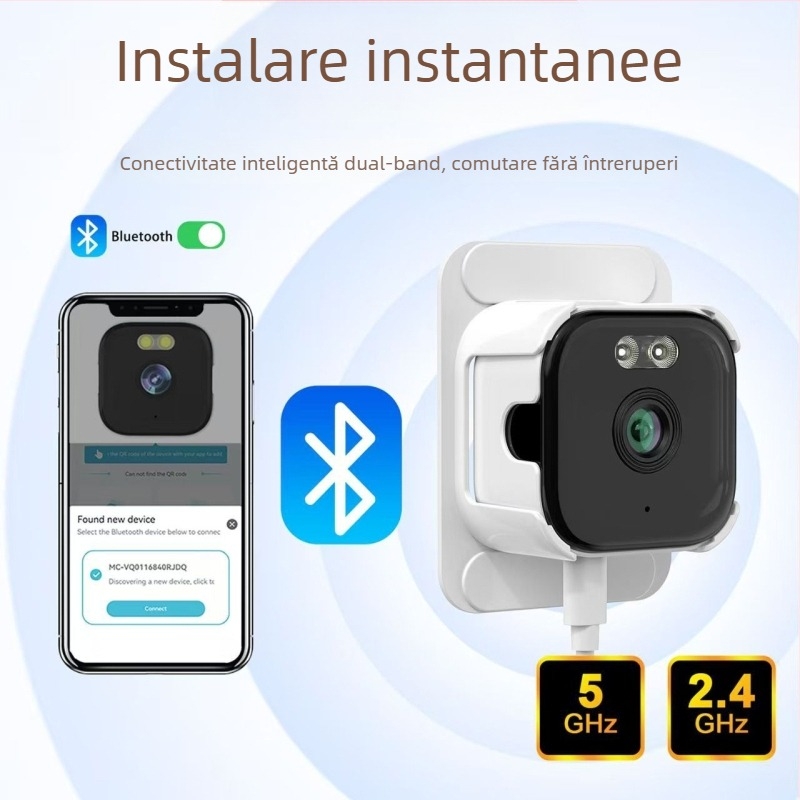 Cameră WiFi HD pentru casă, vizualizare în culori pe timp de noapte, cameră IP de interior cu acces de la distanță prin telefon, monitorizare acvariu