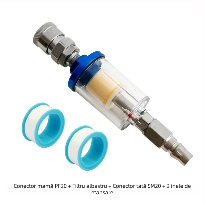 Filtru separator ulei-apă pentru pistol de vopsit și compresor de aer, separator de vapori de apă, accesorii pistol de vopsit