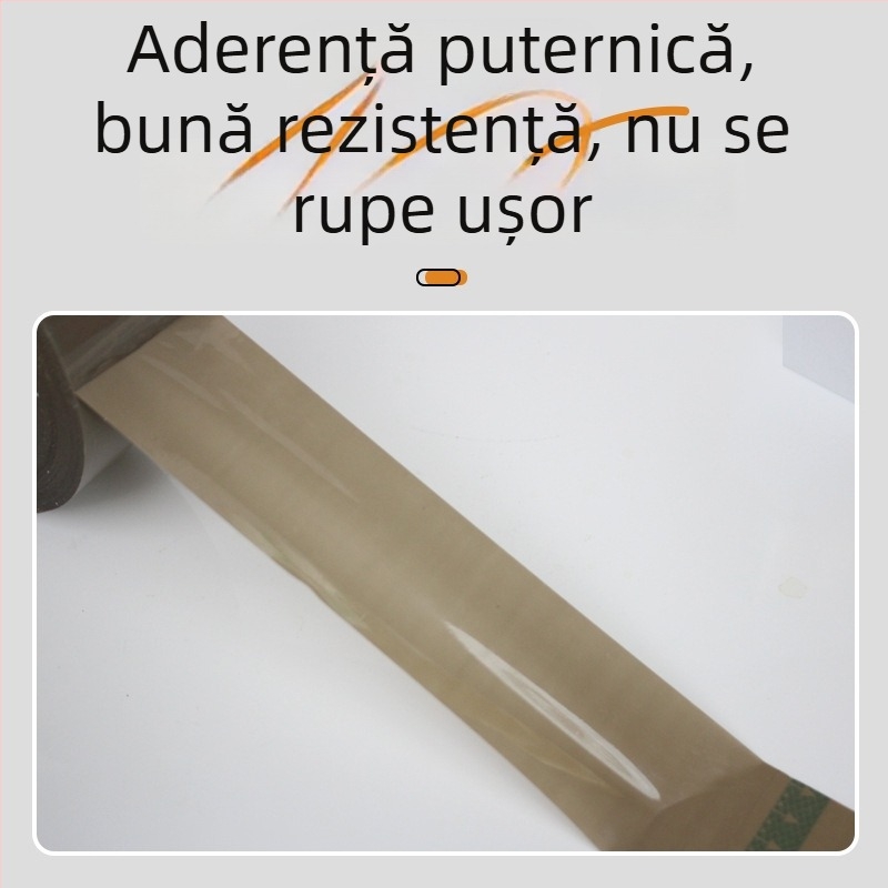 Bandă de ambalare transparentă, cu zgomot redus; lățime 4,5–6 cm, lungime 60–150 m, film BOPP, adeziv hidrocoloidic, culori: transparent, maro, bej, 1 rolă
