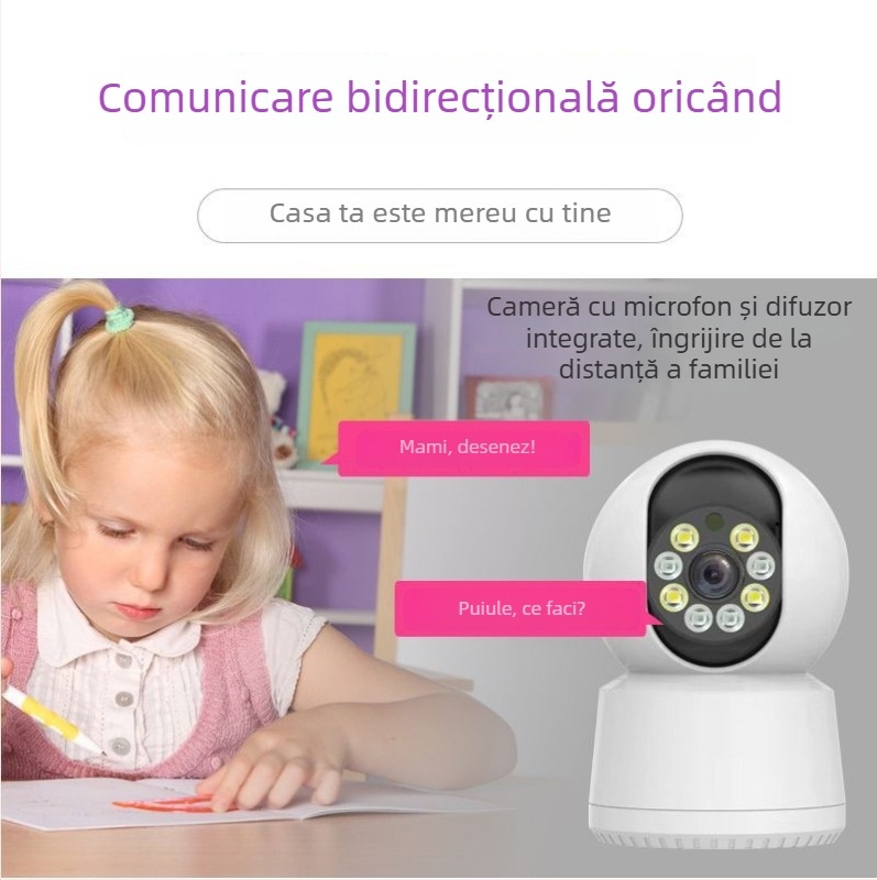 Monitor HD pentru cameră de uz casnic, cu Wi-Fi, vizualizare nocturnă, intercom vocal 4G și monitorizare de la distanță