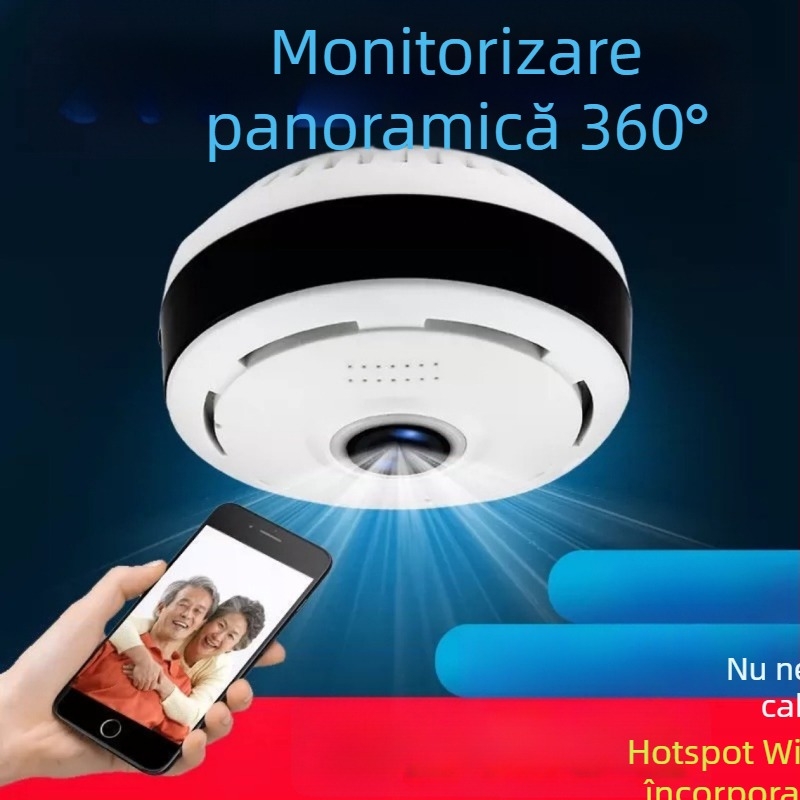 Cameră wireless HD V380 Pro pentru supraveghere casnică şi comercială, cu vizualizare de la distanţă pe telefon